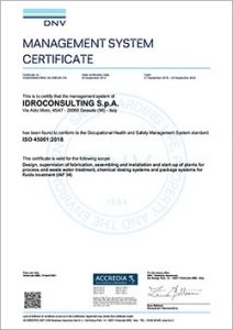 Certificate uni en iso45001 2018 idroconsulting september2022