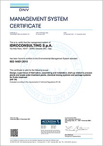 Certificate uni en iso14001 2015 idroconsulting december2021